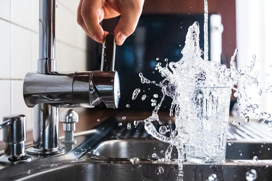 Kitchen faucet running a slow trickle during a Denver cold snap